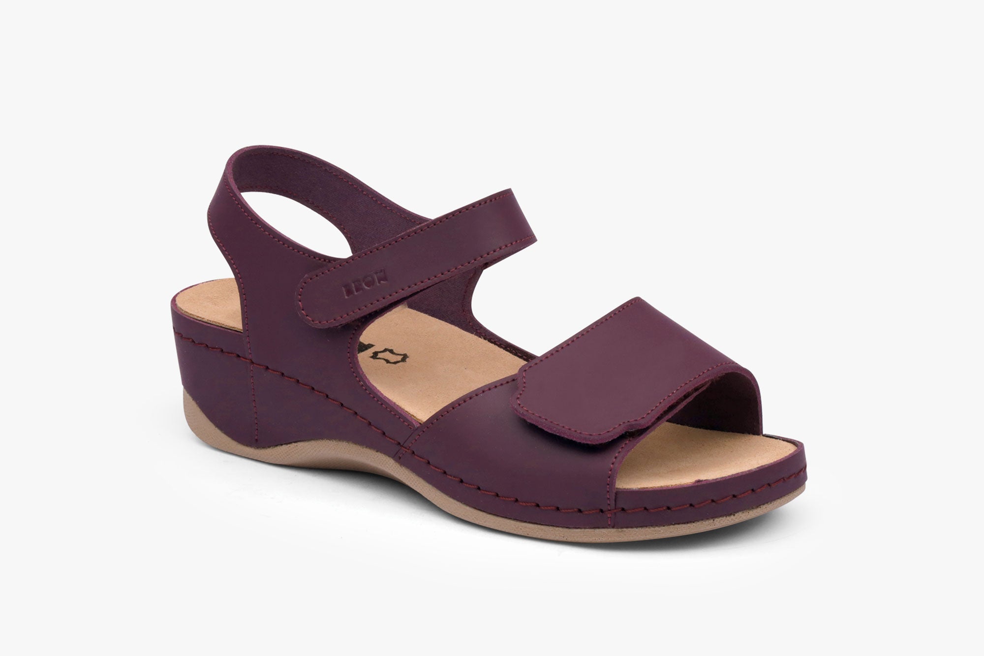 Aurora V dame Læder sandal - bordeaux