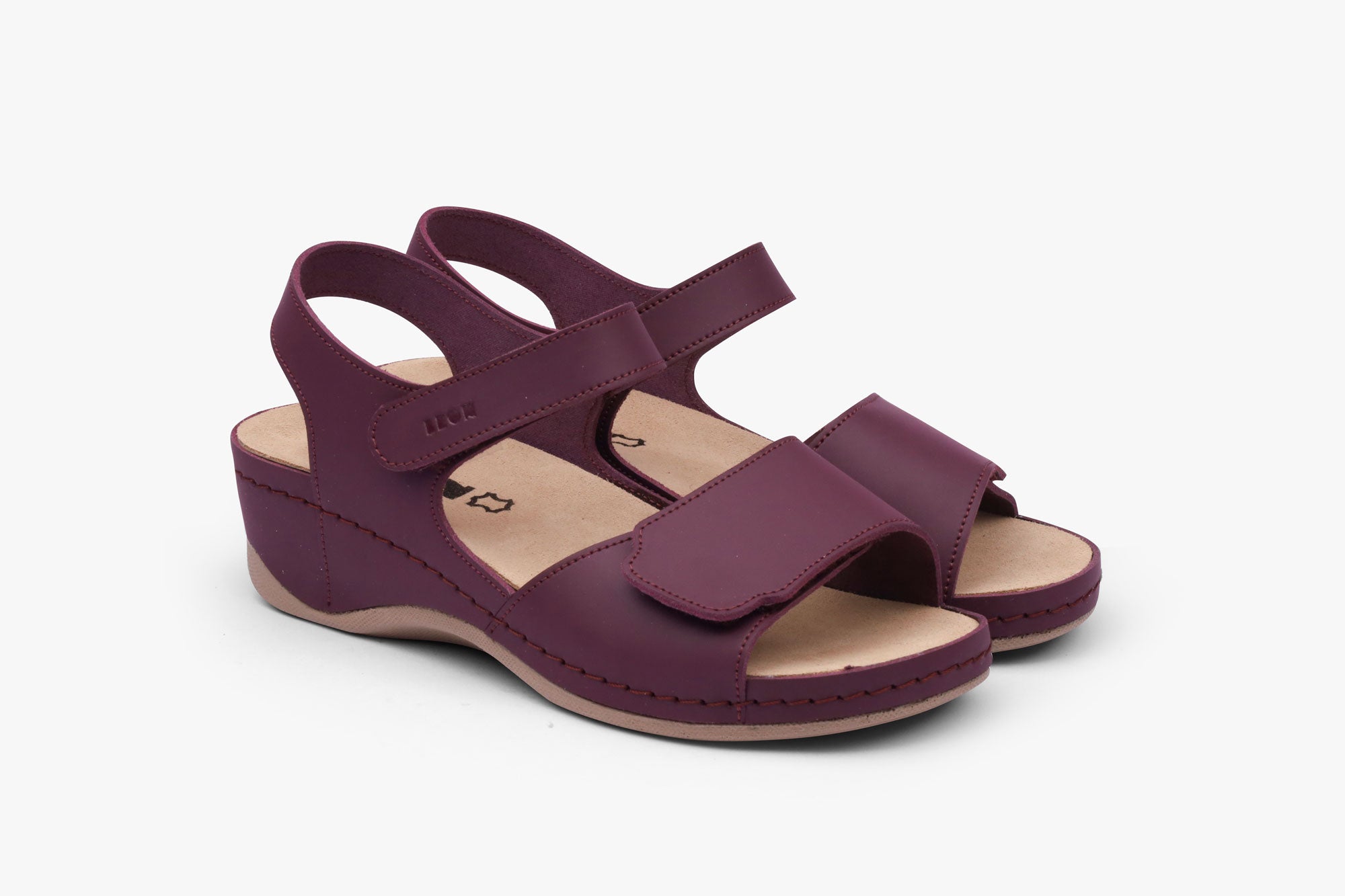 Aurora V dame Læder sandal - bordeaux