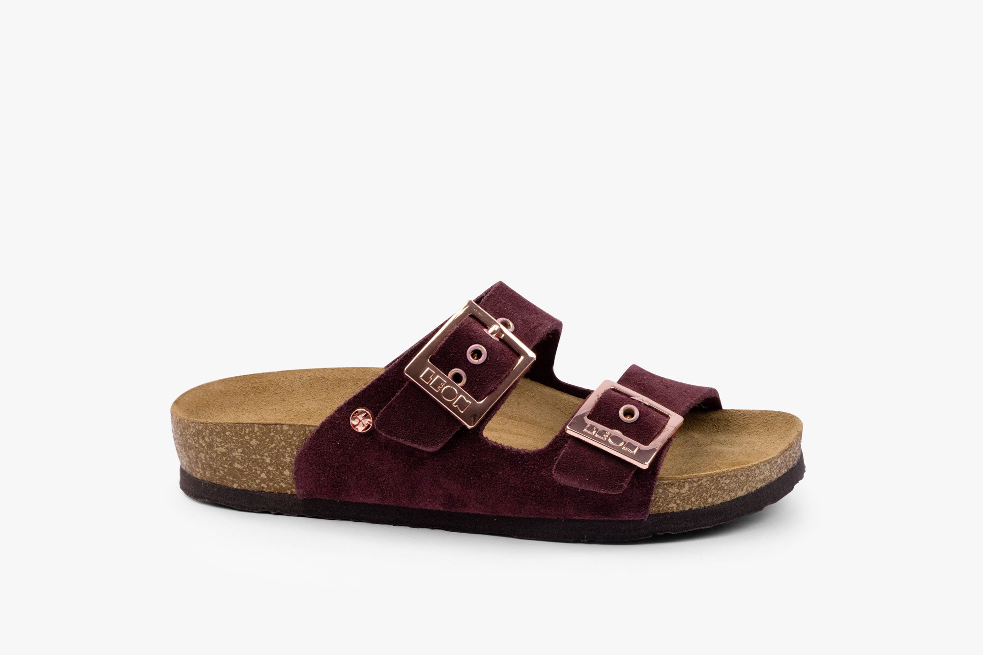 Orbita dame sandal i ruskind - bordeaux