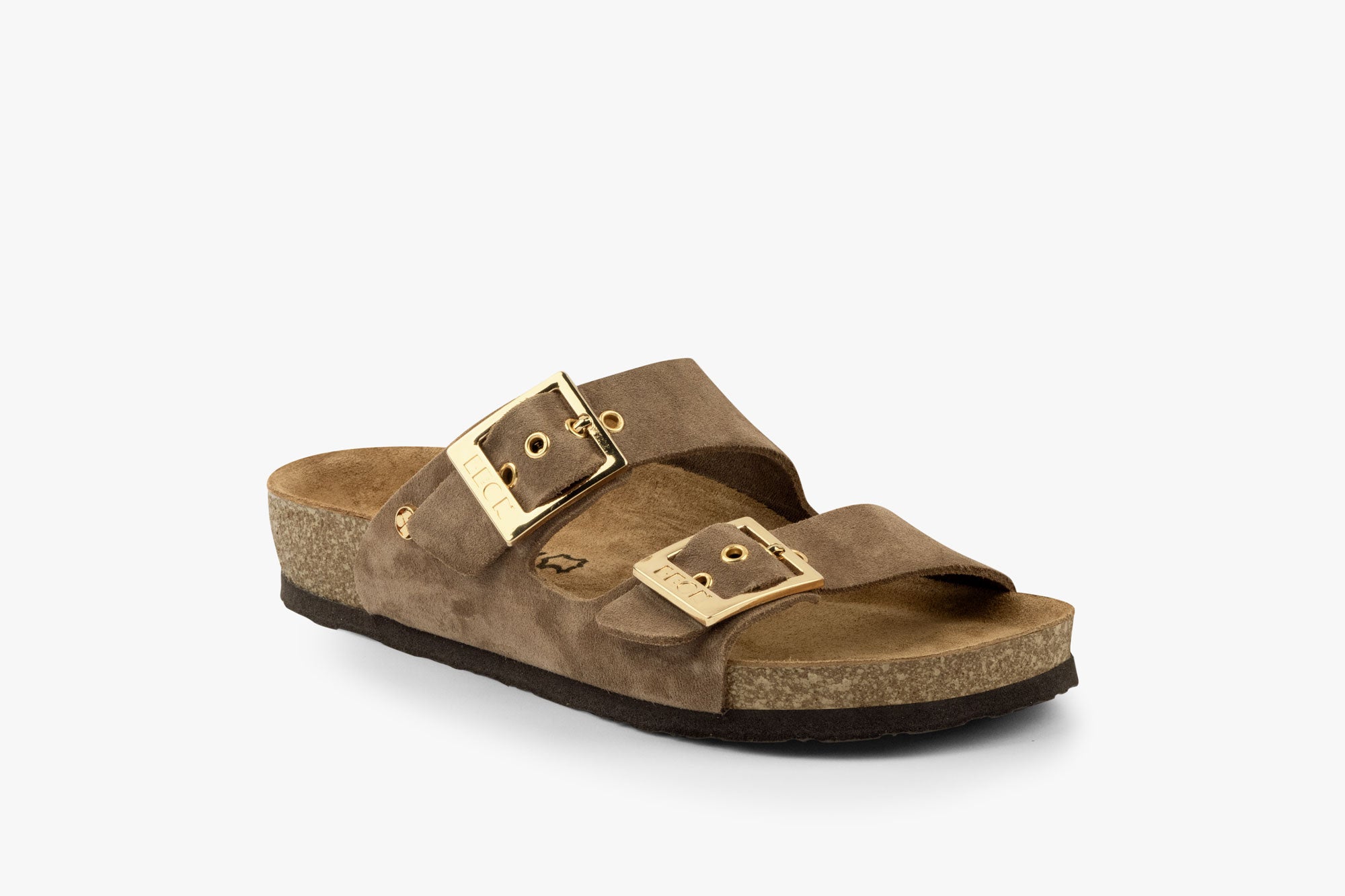 Orbita dame sandal i ruskind - brun