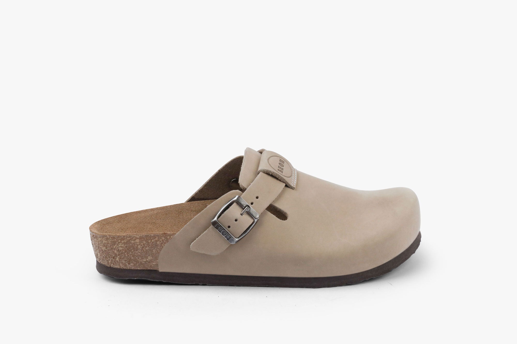Edita dame læder clogs - crazy beige