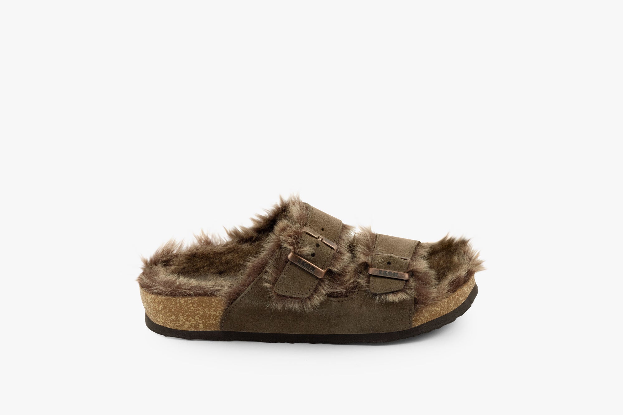 Pels Sandaler - Brune Hjemmesko