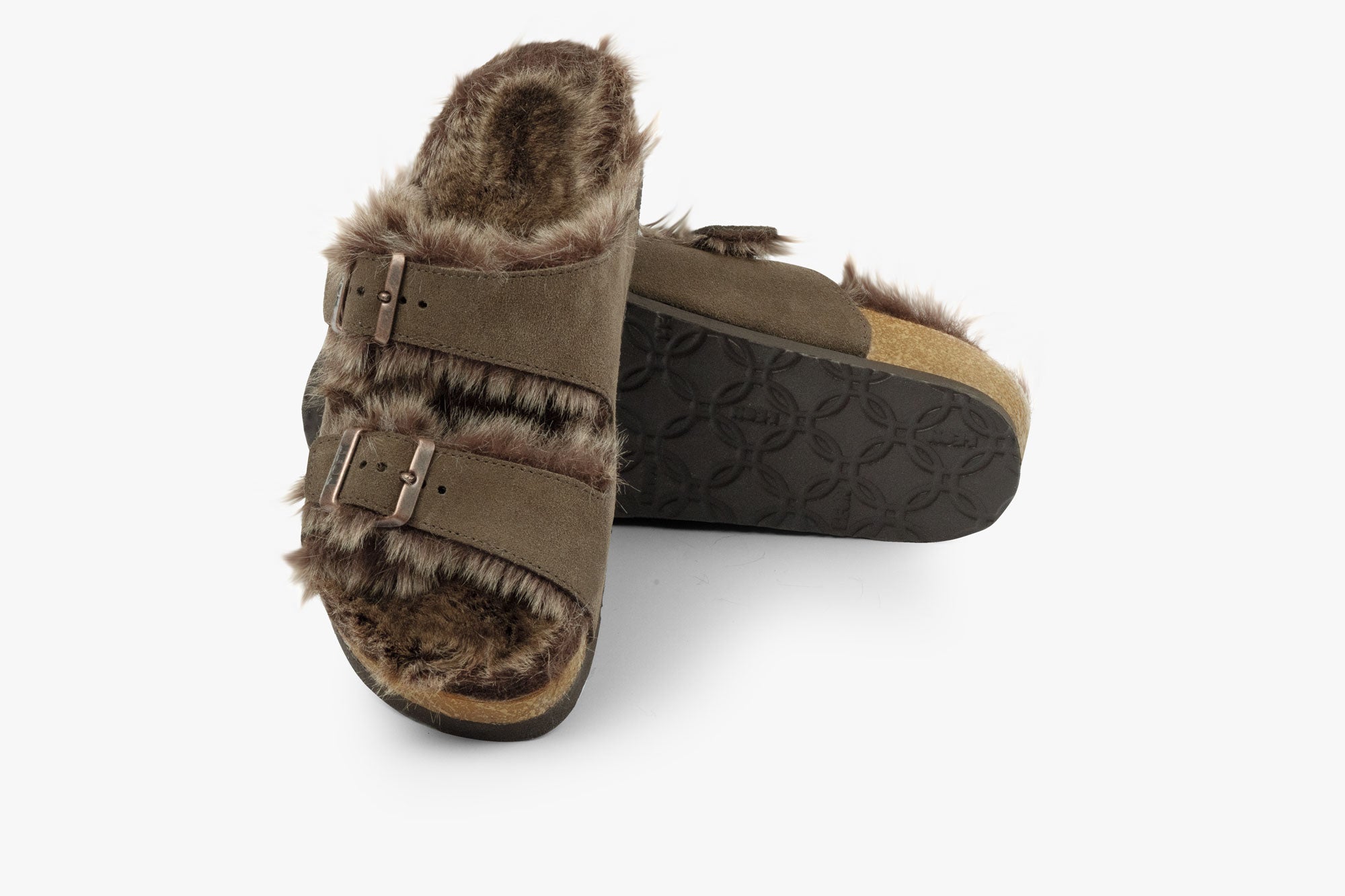 Pels Sandaler - Brune Hjemmesko