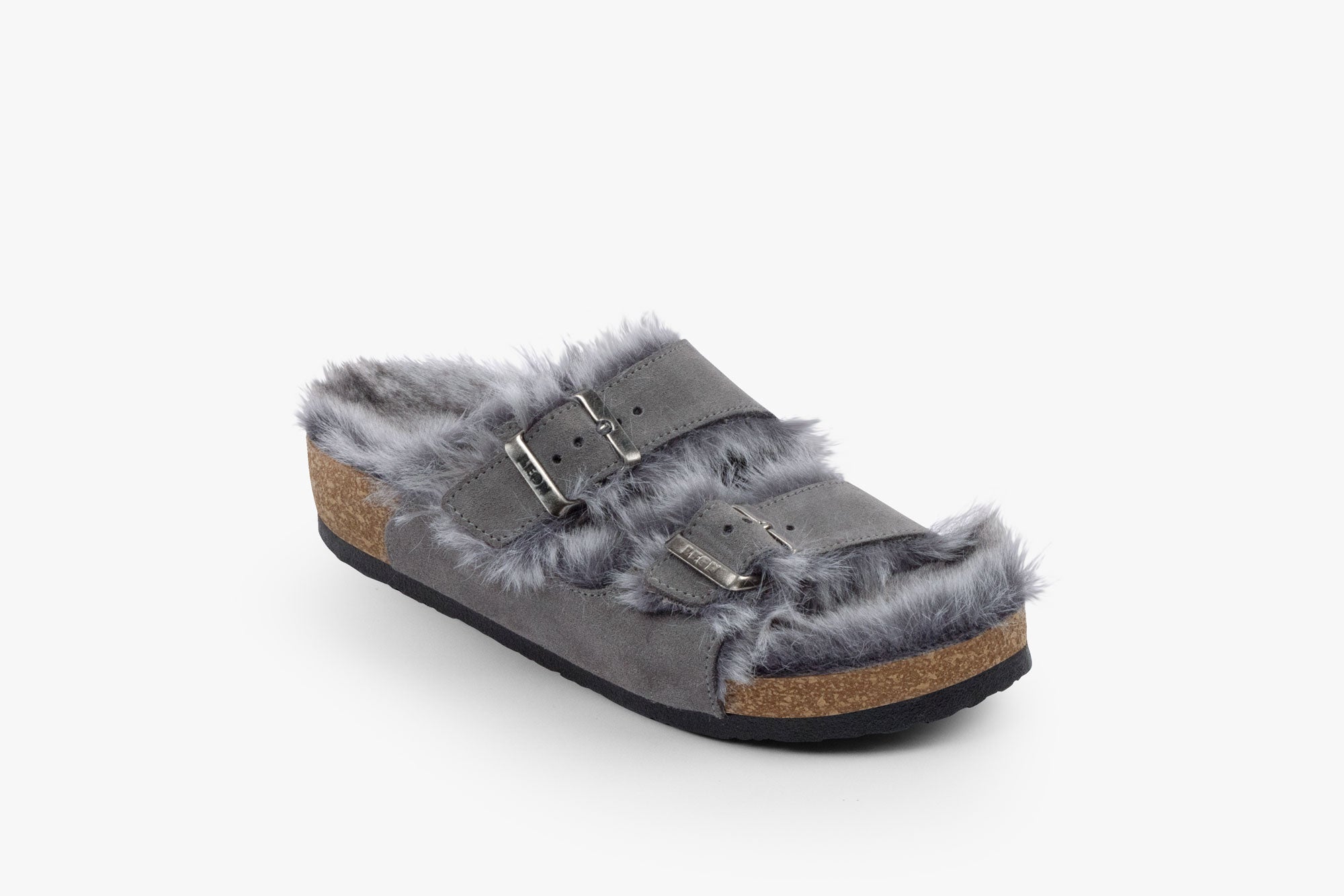 Pels Sandaler - Grå Hjemmesko