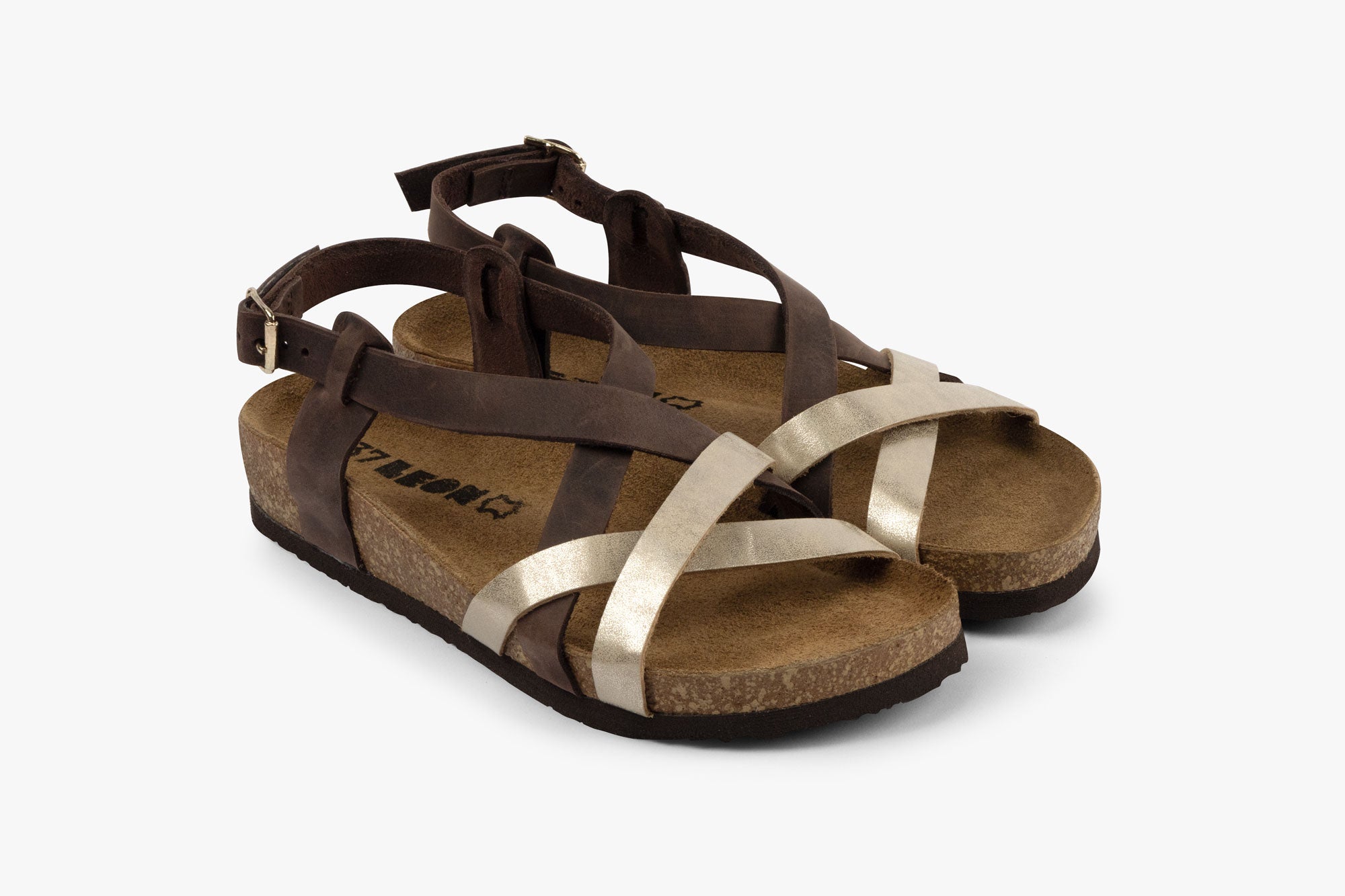 Vivian dame læder sandaler - brun