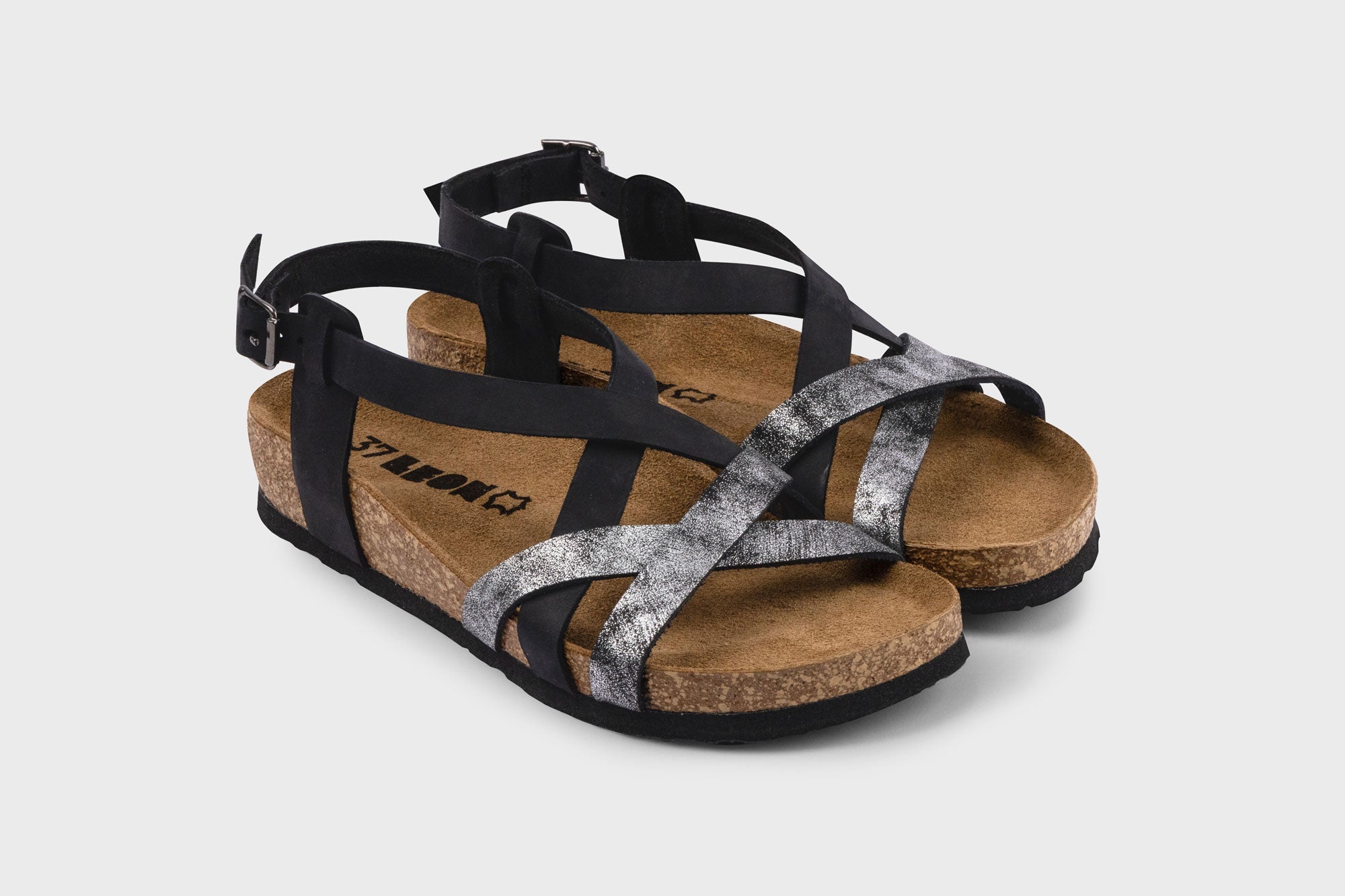 Vivian dame læder sandaler - sort