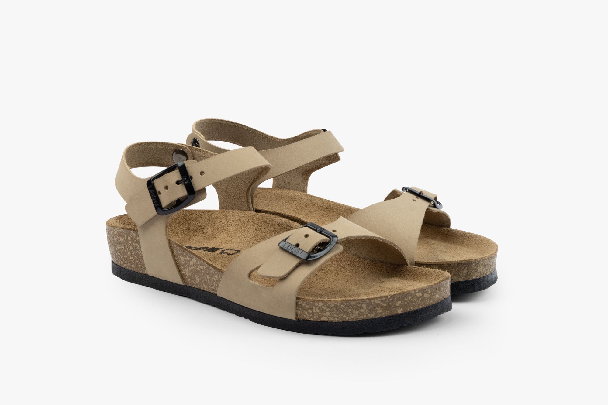 Root dame læder sandal - beige