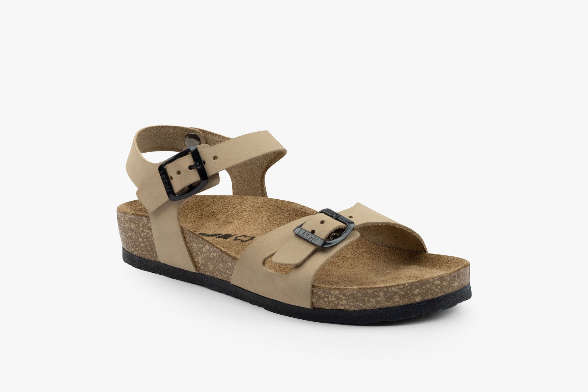 Root dame læder sandal - beige