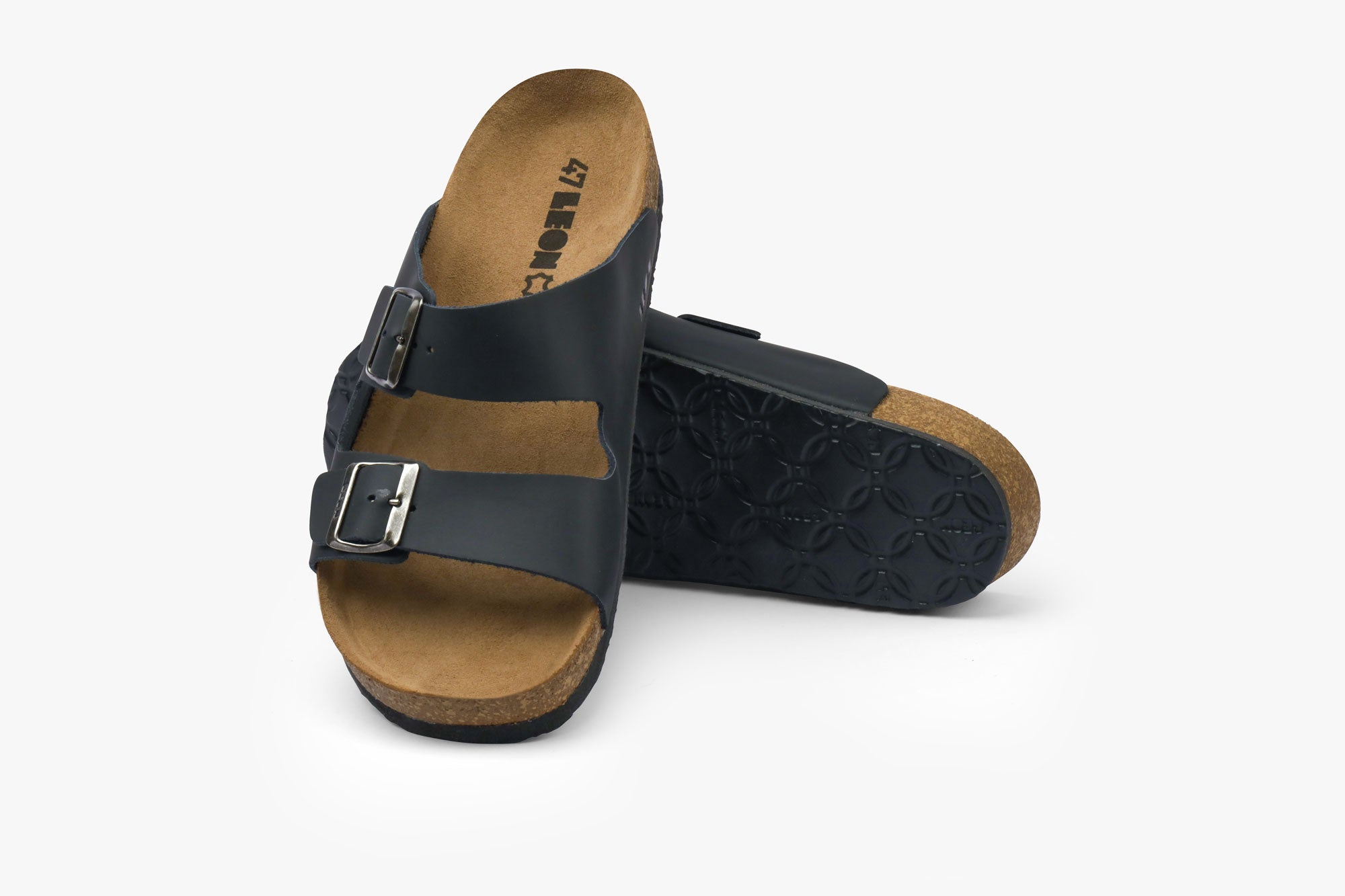 Kratos herre læder sandaler - sort