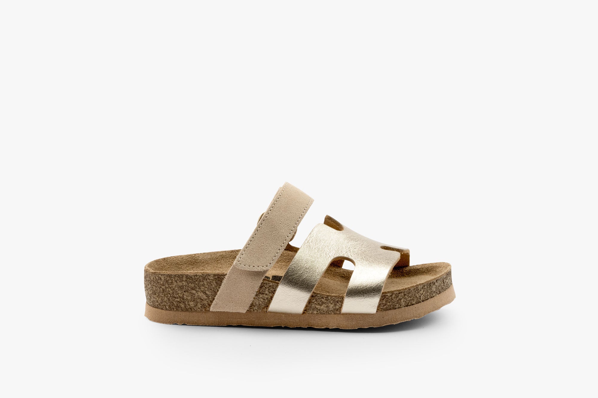 Stella I børne læder sandal - guld
