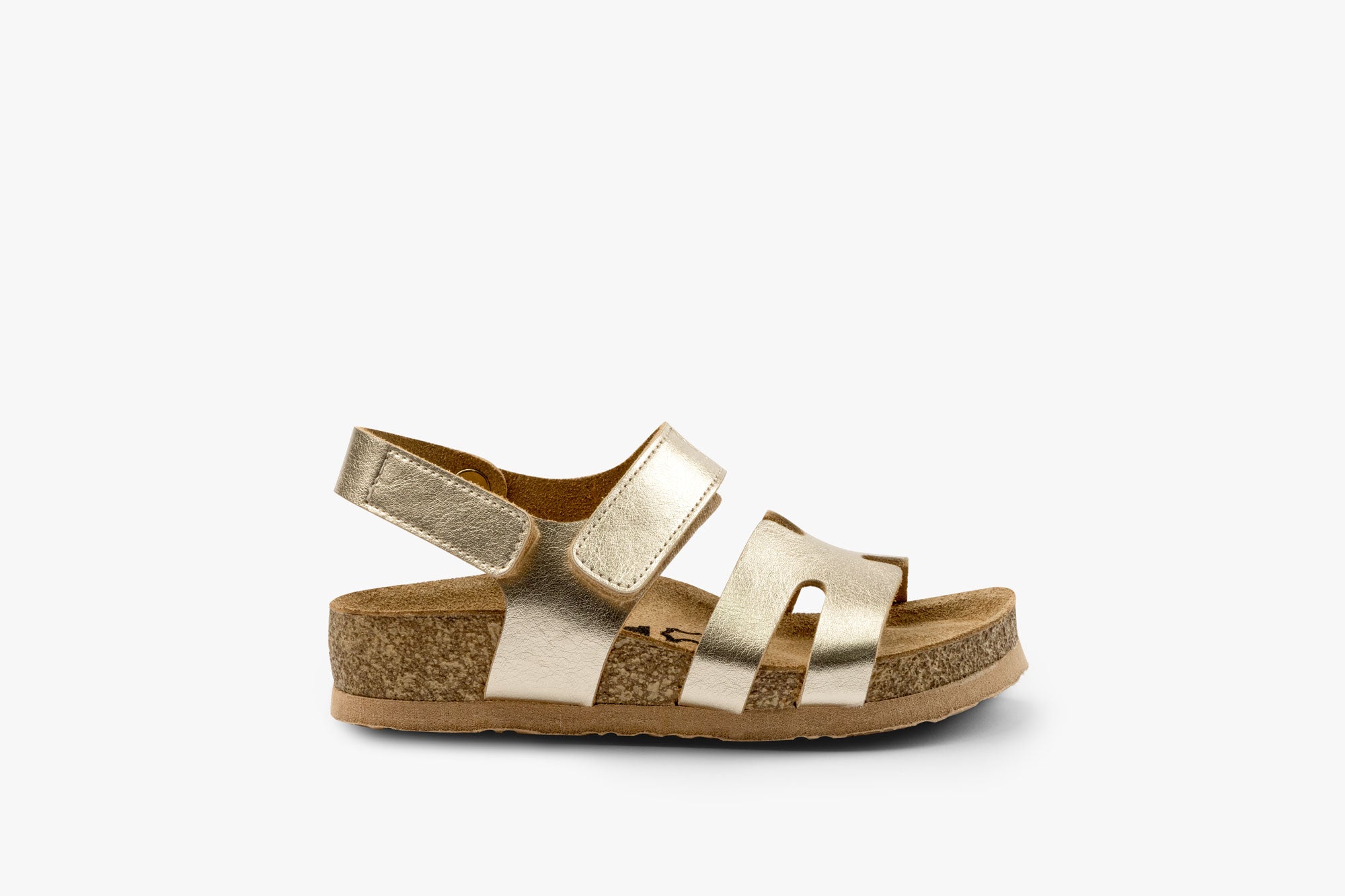 Stella II børne læder sandal med hælrem - guld