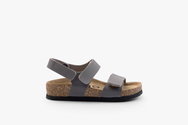 Elio børne læder sandal - grå