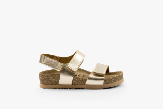 Elio børne læder sandal - guld