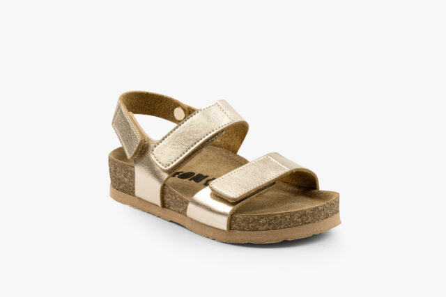Elio børne læder sandal - guld