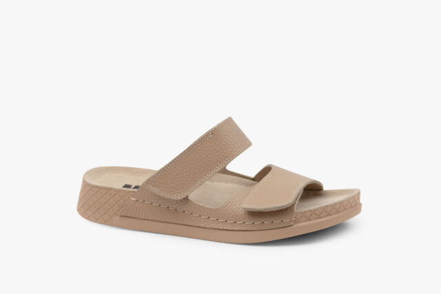 Motio dame læder sandal - beige