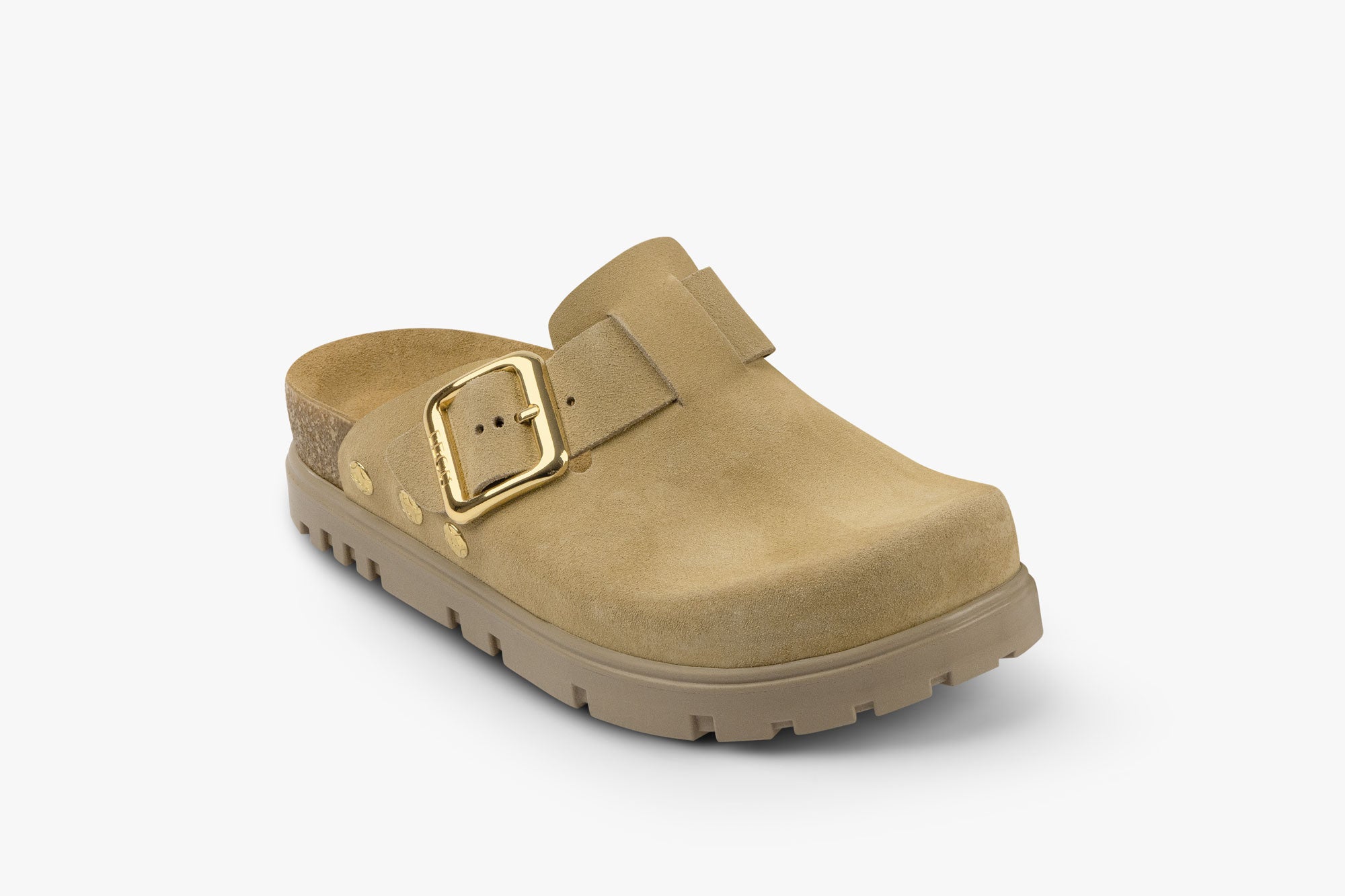 Andora II dame clogs i ruskind - beige