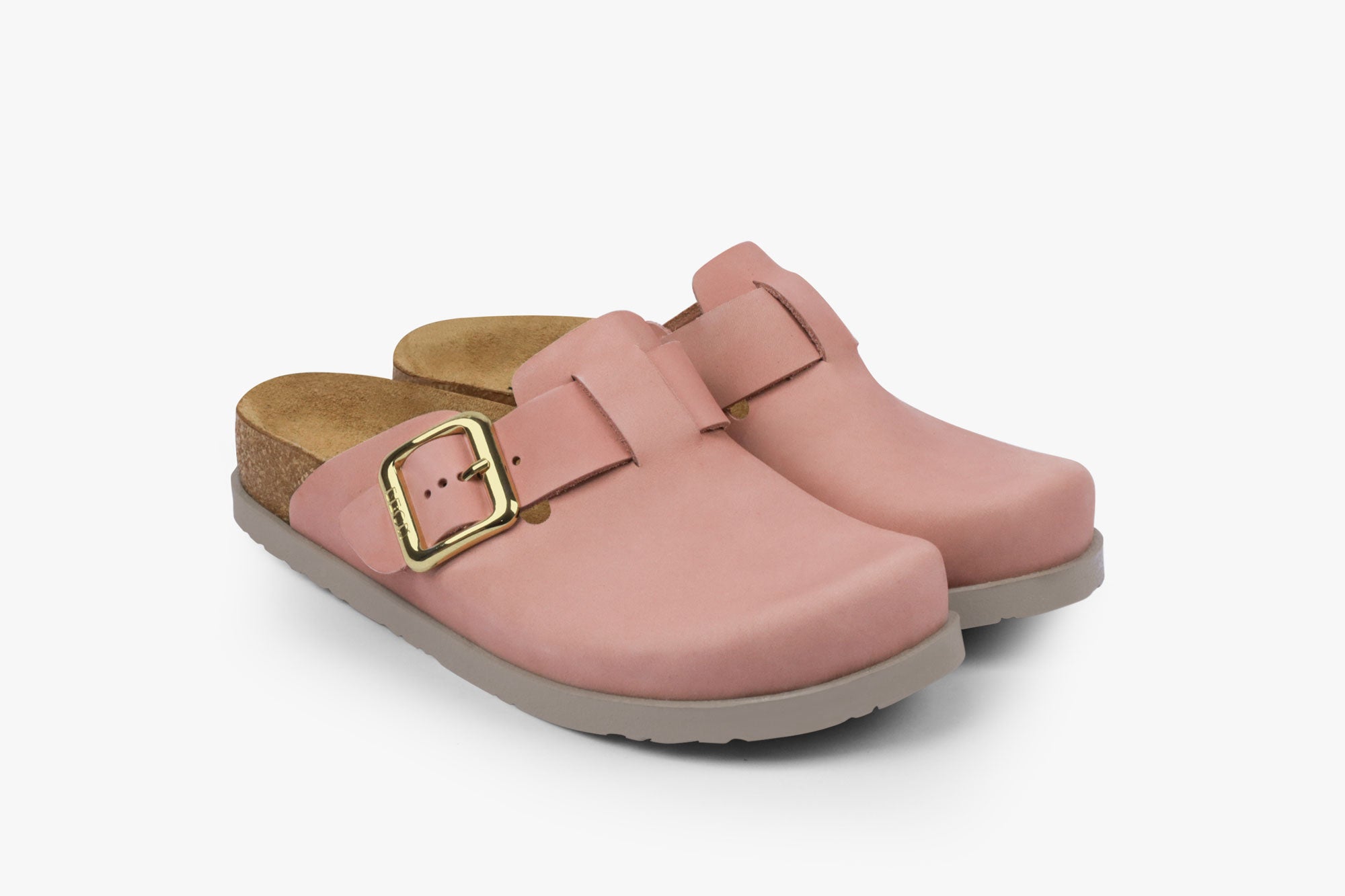 Zira II dame læder clogs - rosa