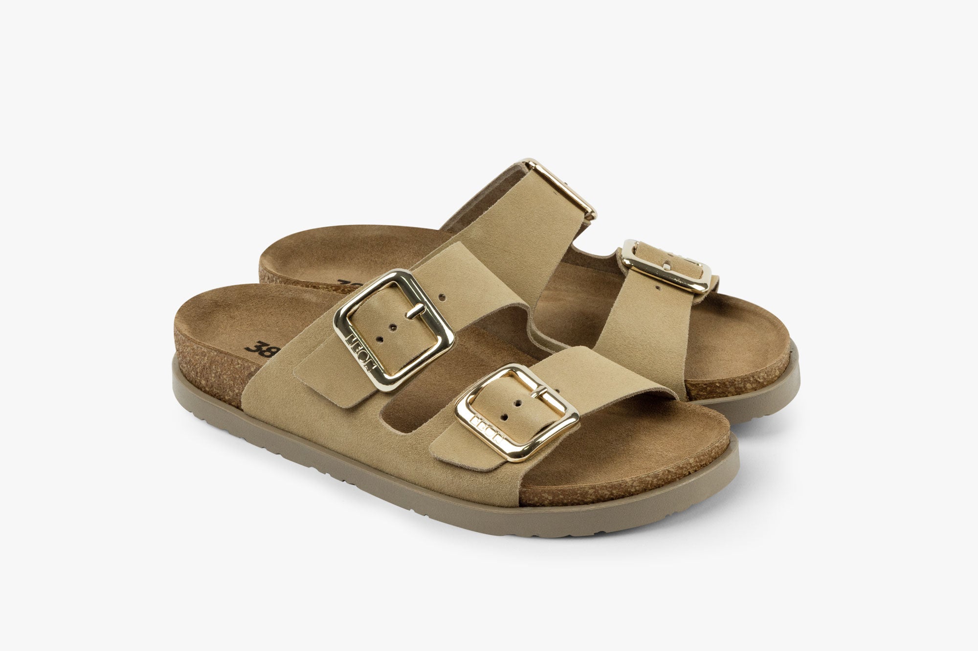 Siena I dame sandaler i ruskind - beige