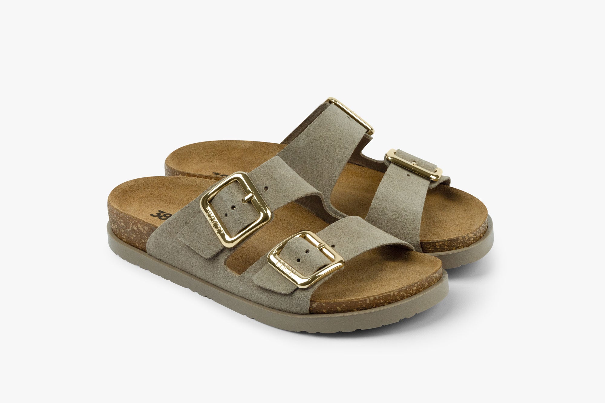 Siena I dame sandaler i ruskind - grå
