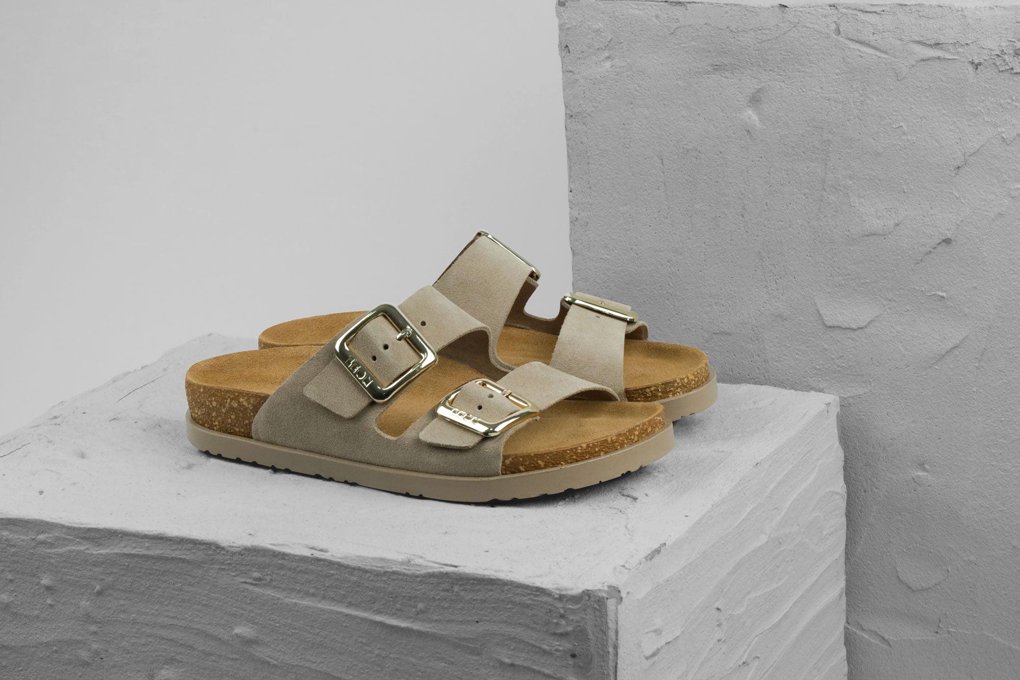 Siena I dame sandaler i ruskind - grå
