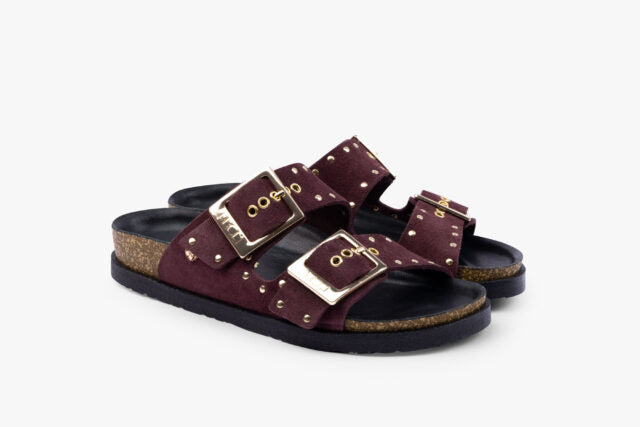 Axia dame læder sandal - bordeaux