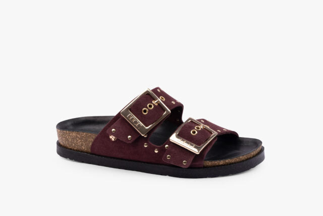 Axia dame læder sandal - bordeaux