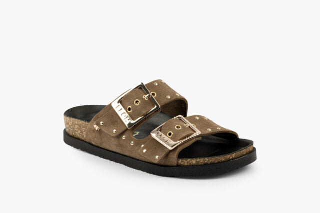 Axia dame læder sandal - brun