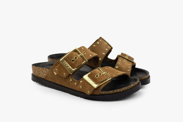 Axia dame læder sandal - cognac