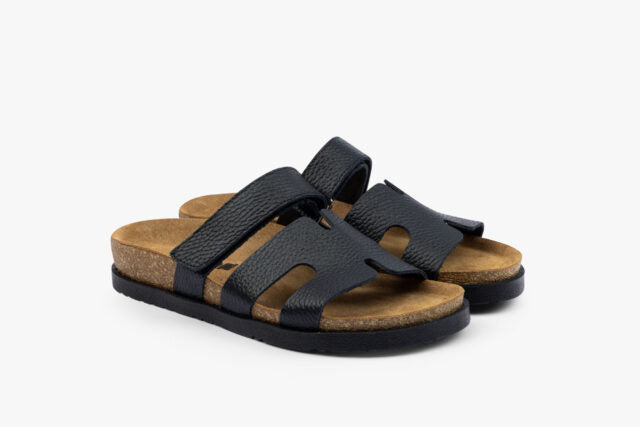 Axis dame læder sandal - sort