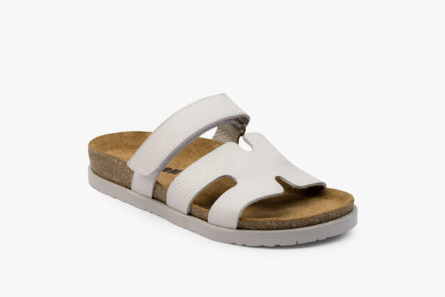 Axis dame læder sandal - råhvid