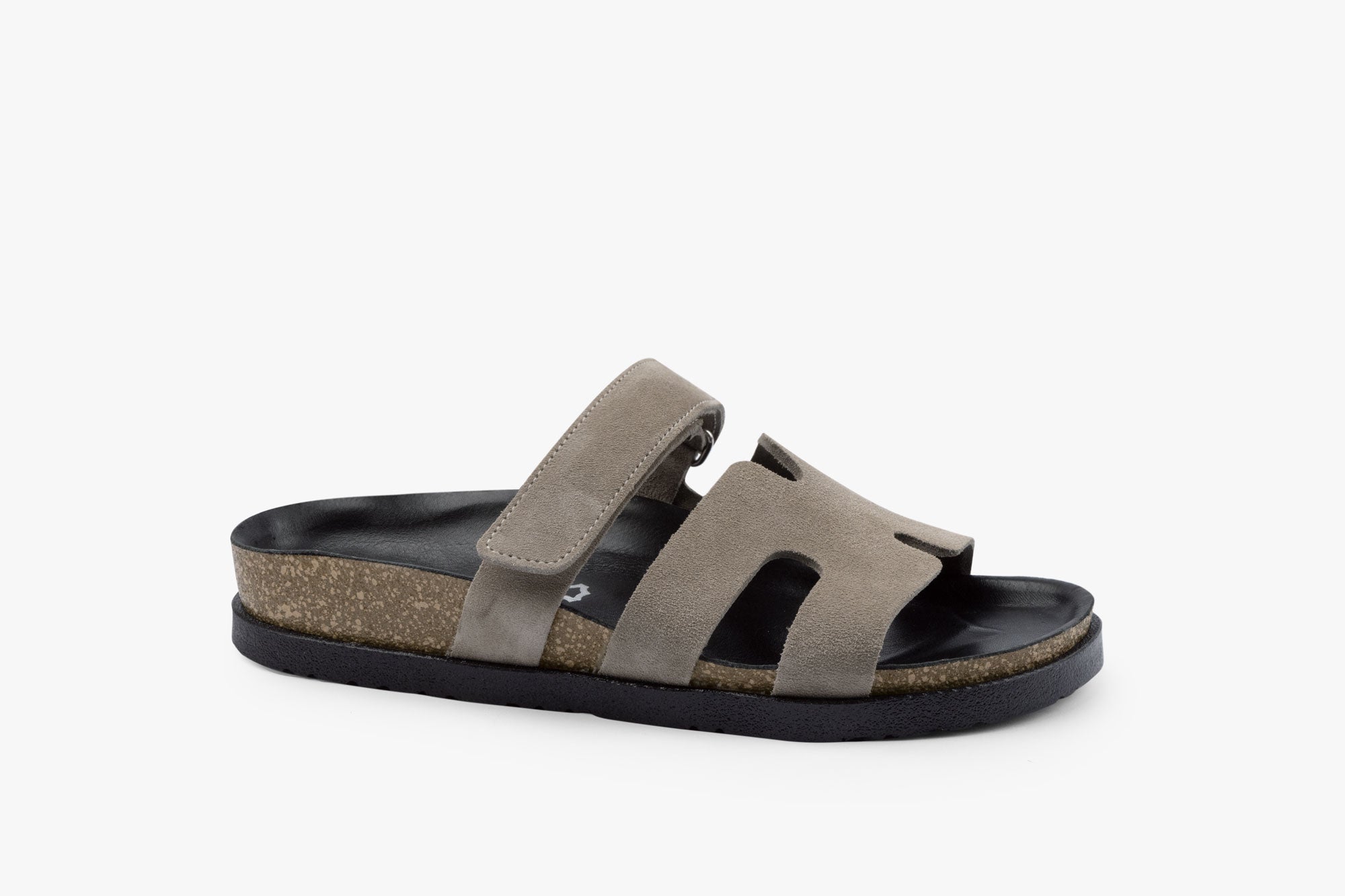 Morphio dame sandal i ruskind - grå