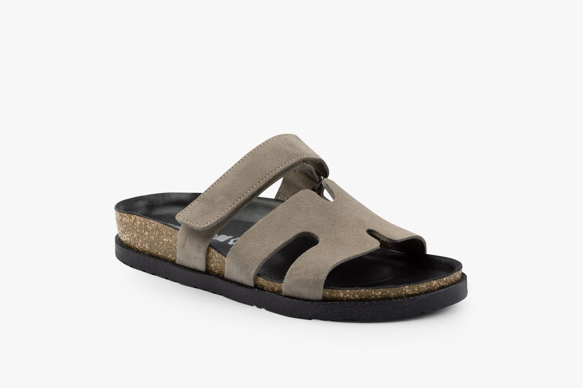 Morphio dame sandal i ruskind - grå