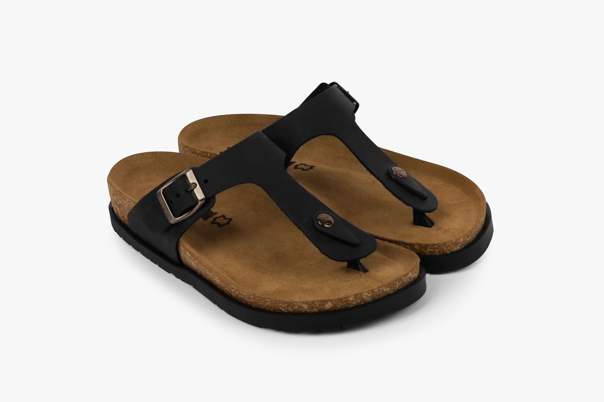 Doris dame læder sandal - sort