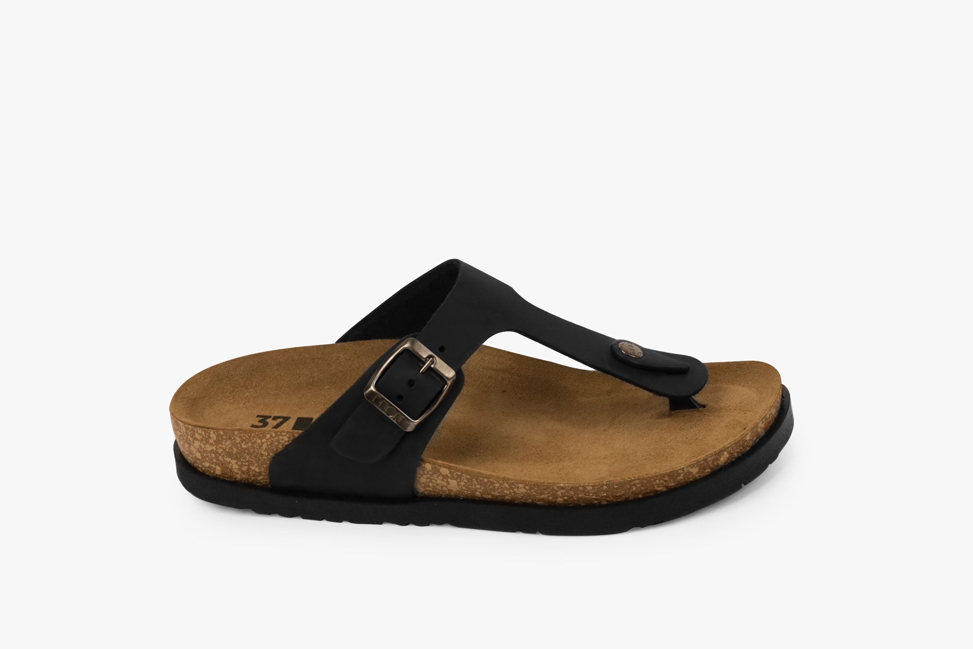 Doris dame læder sandal - sort