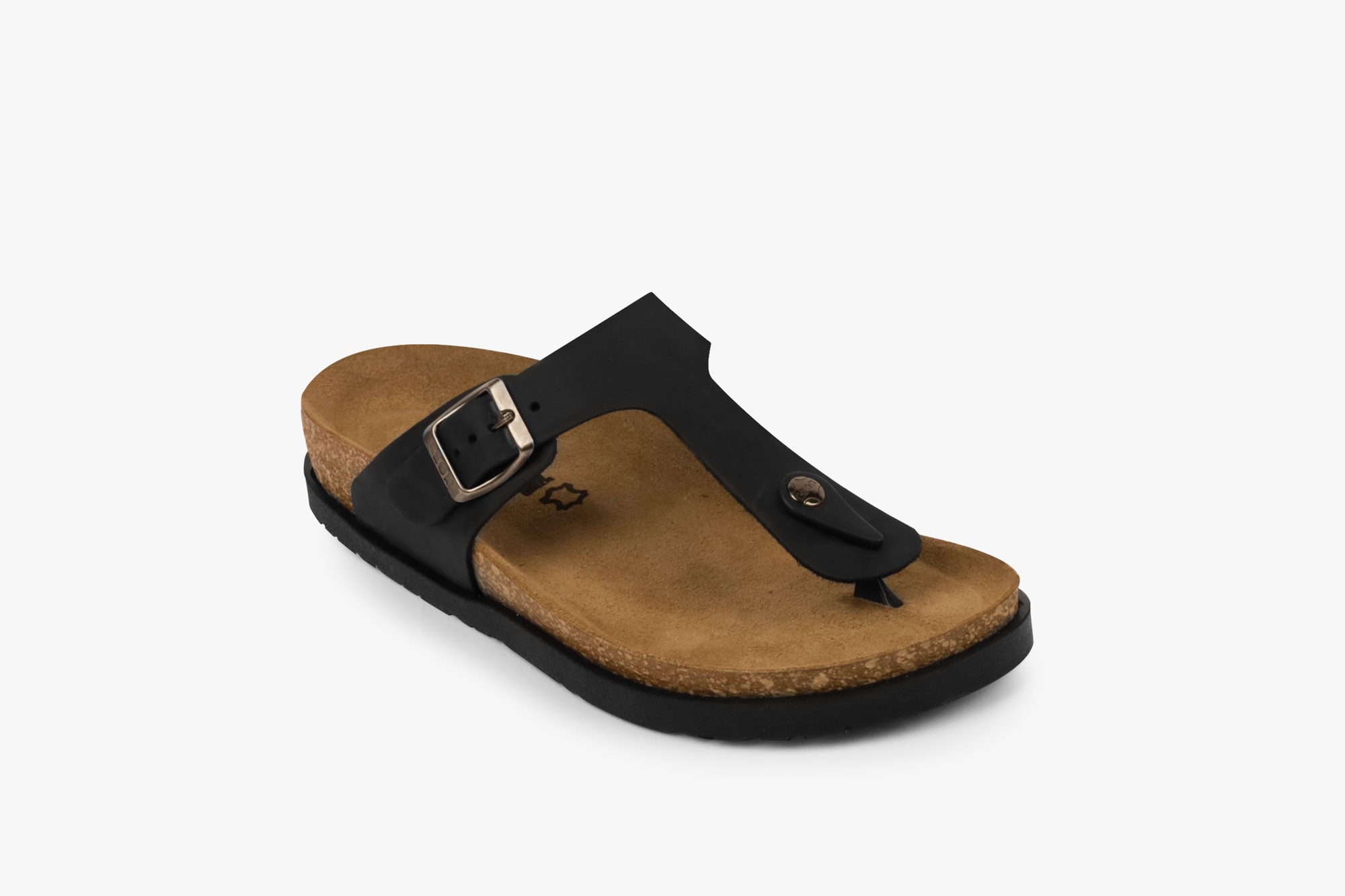 Doris dame læder sandal - sort