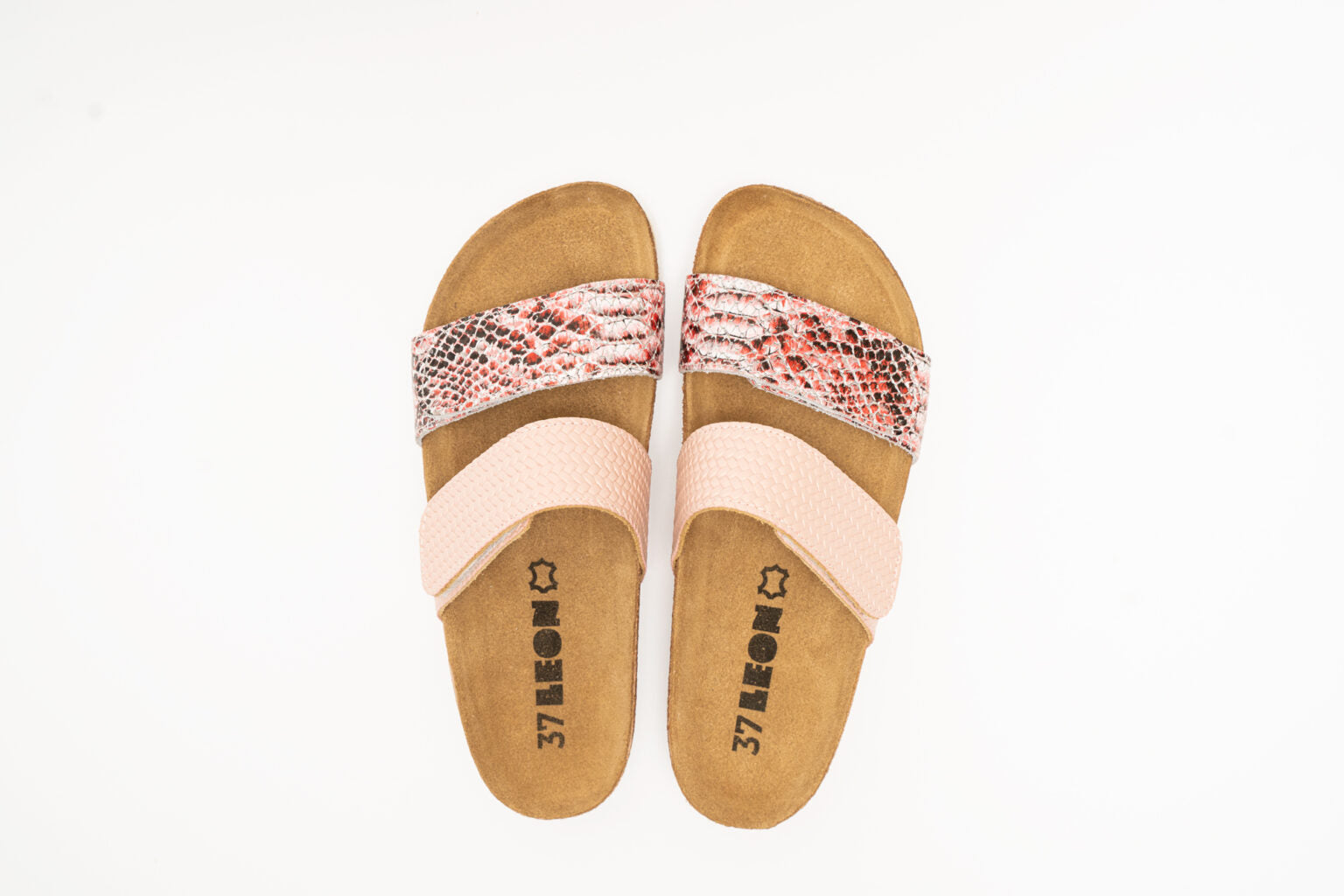 Atalanta Sandaler - Pink Slangeskindsmønstret