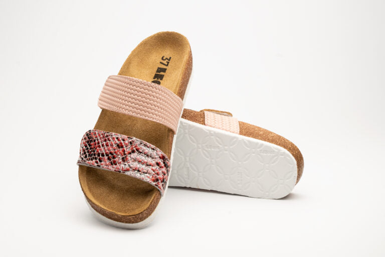 Atalanta Sandaler - Pink Slangeskindsmønstret