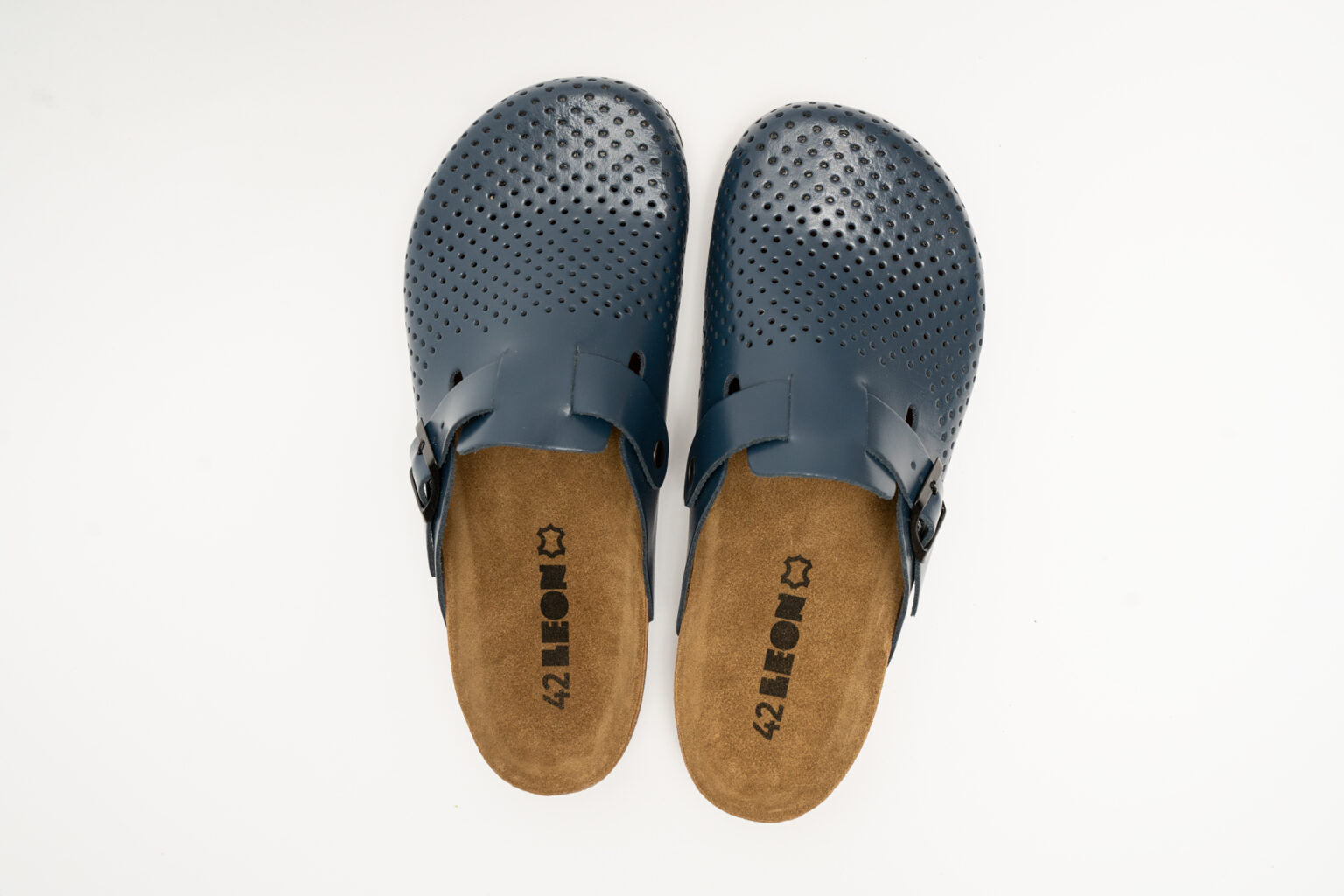 Bjørn herre læder clogs - mørkeblå