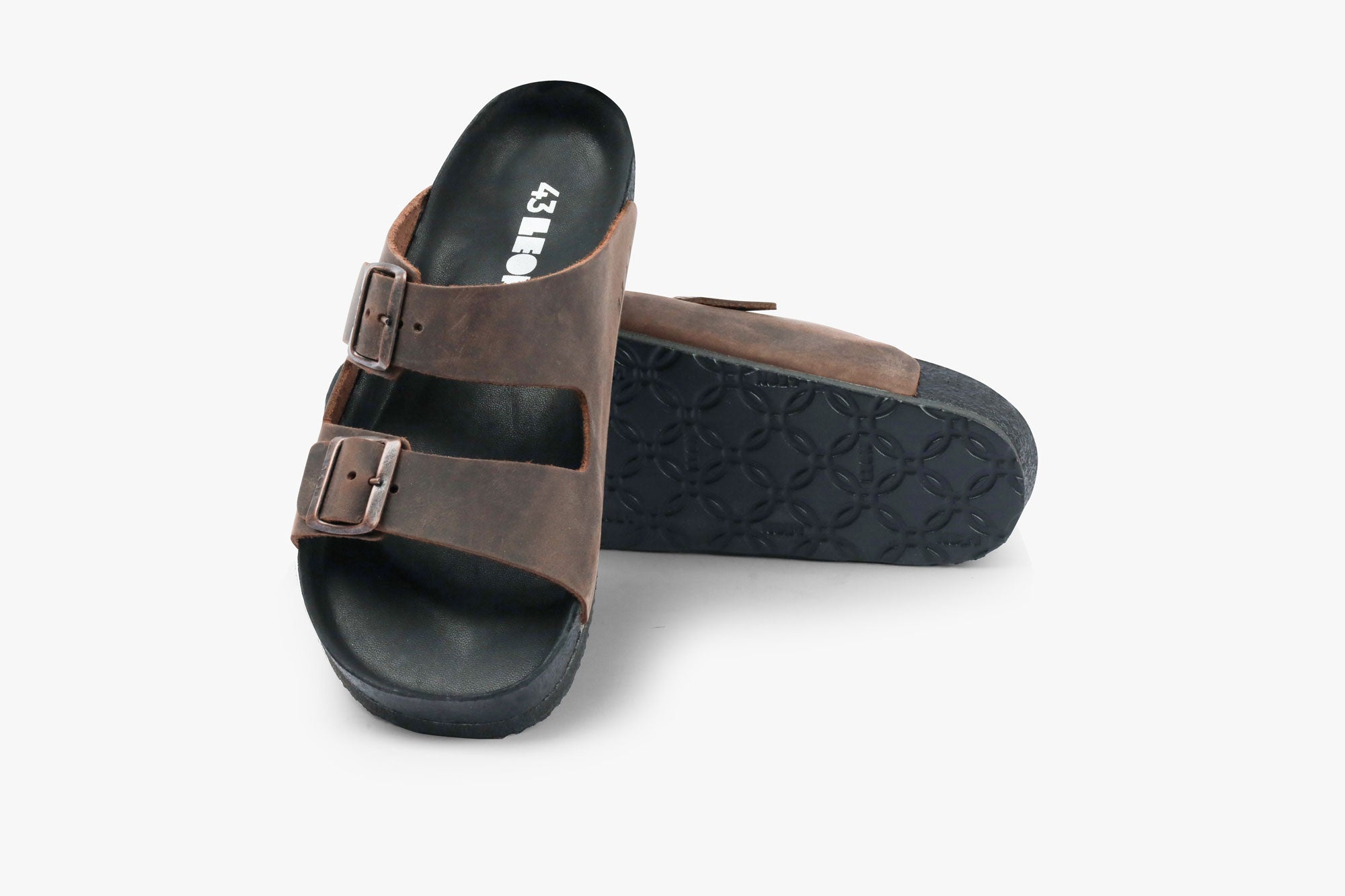 Crazy herre læder sandaler - brun