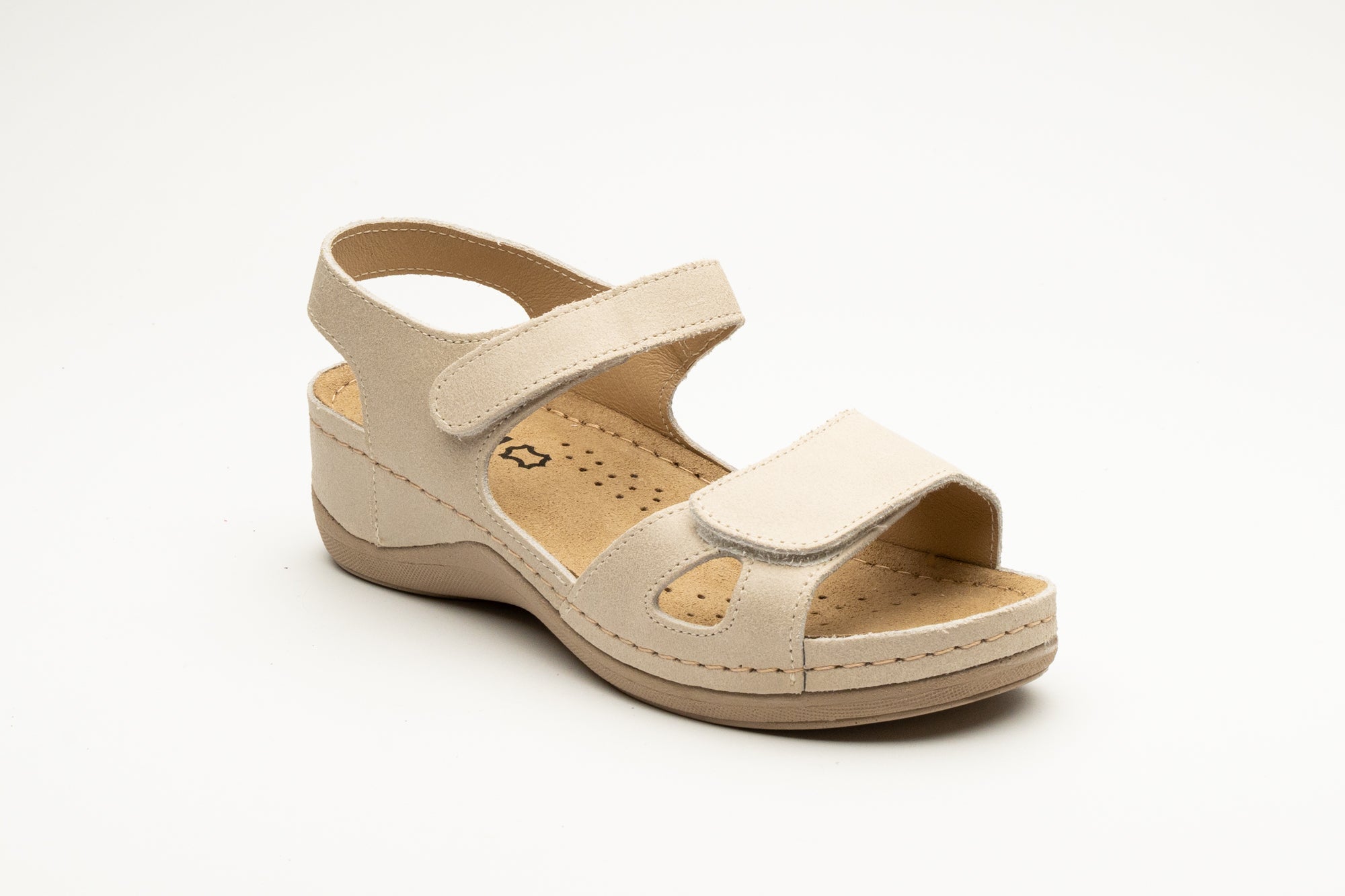 Beti dame læder sandaler - beige