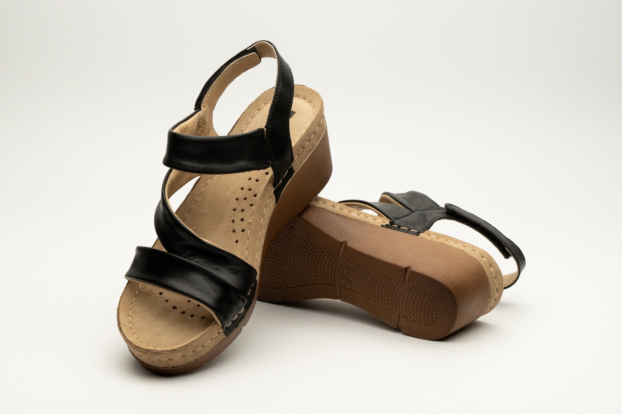 Sofia I dame læder sandaler - sort