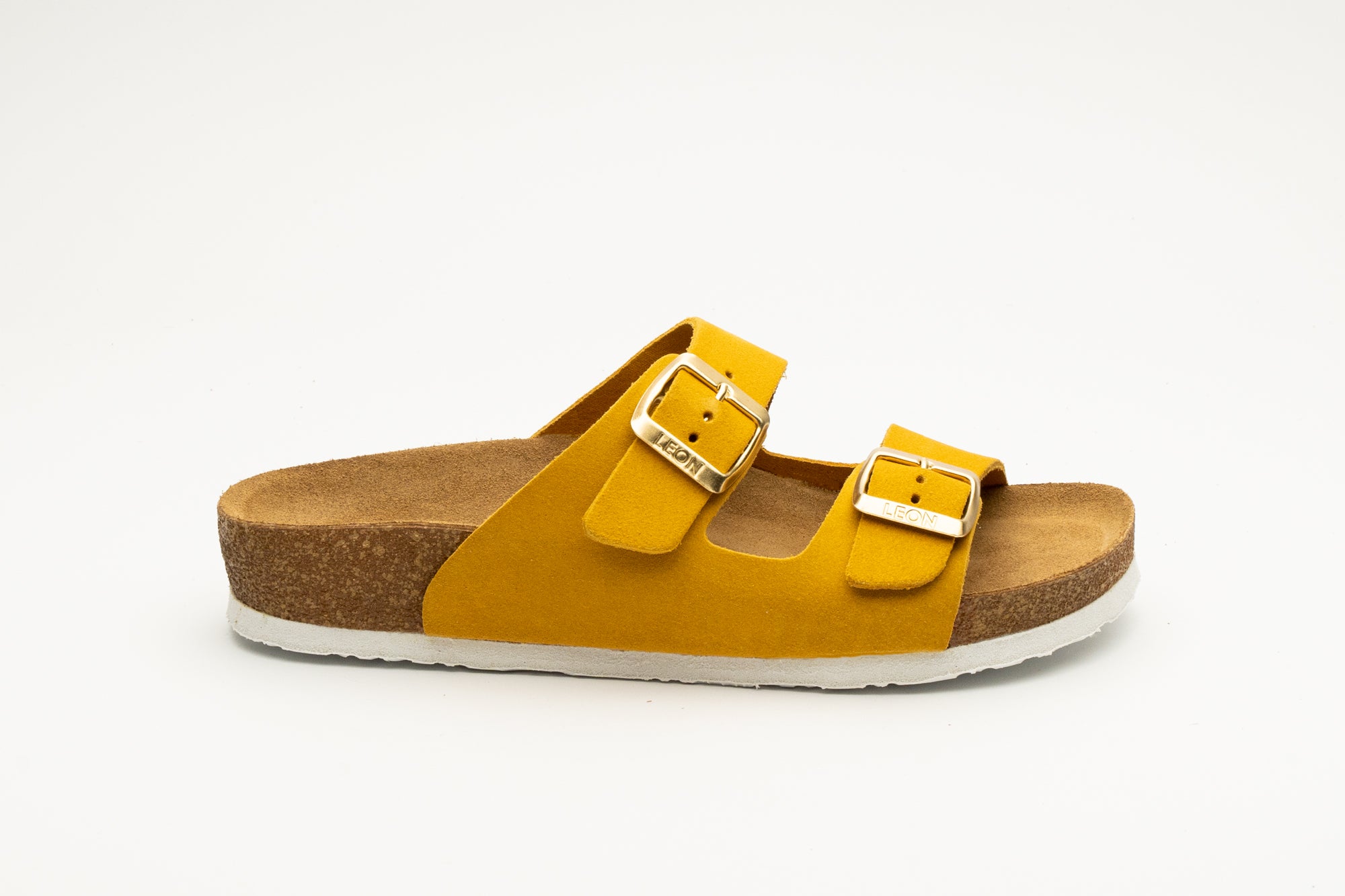 Anna dame sandaler i ruskind - gul