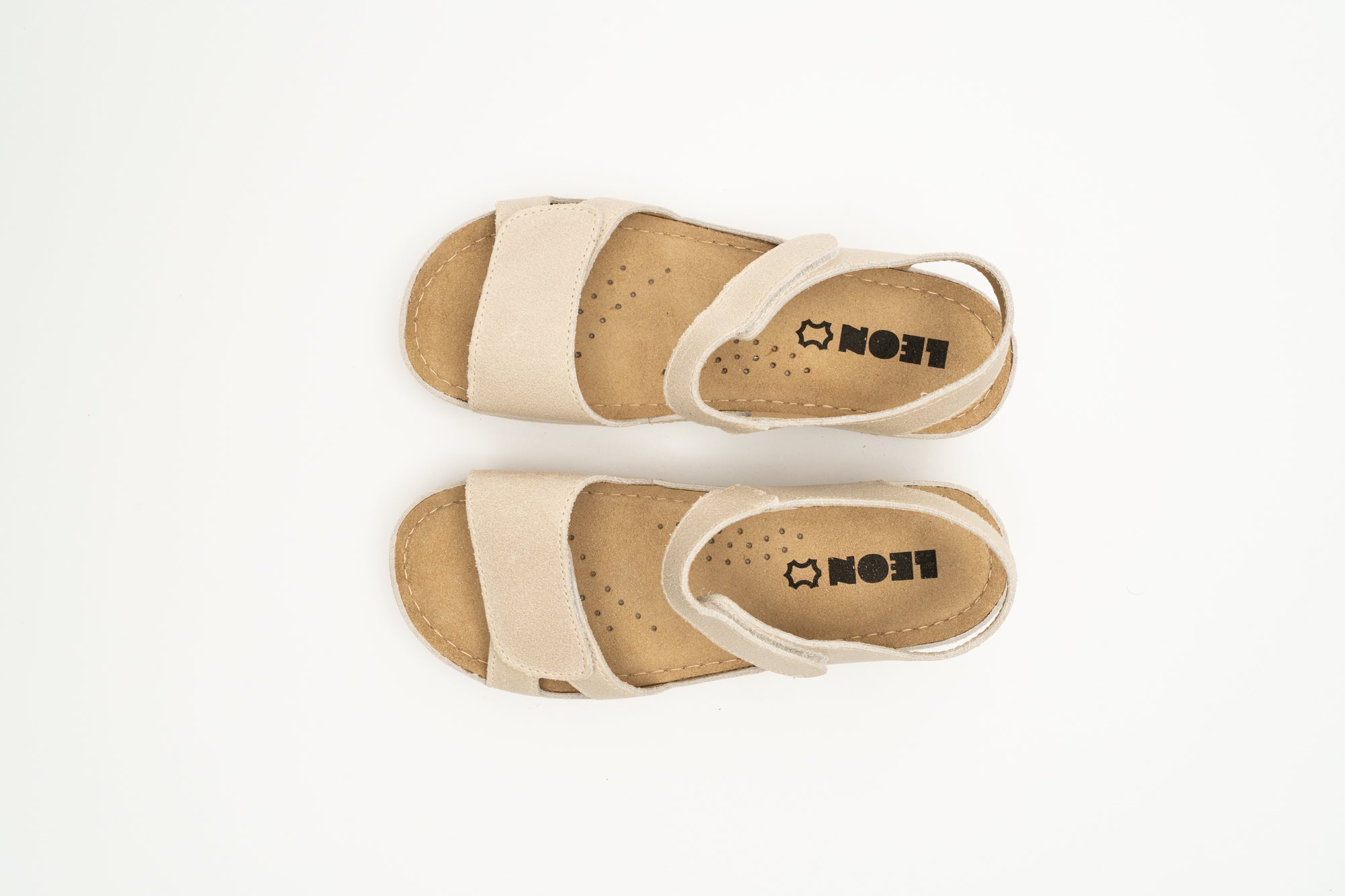 Beti dame læder sandaler - beige