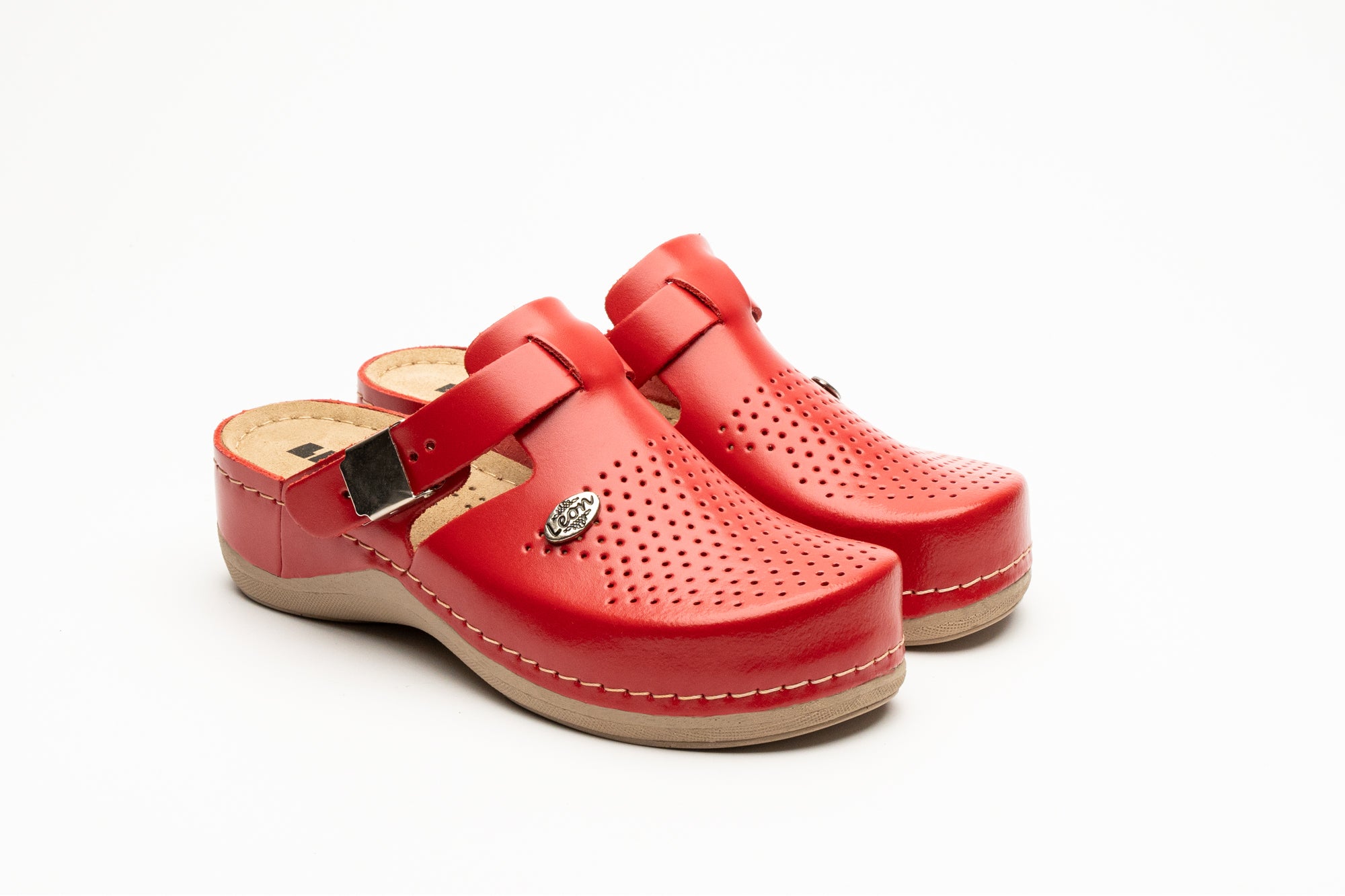 Lana Læder Clogs - Rød