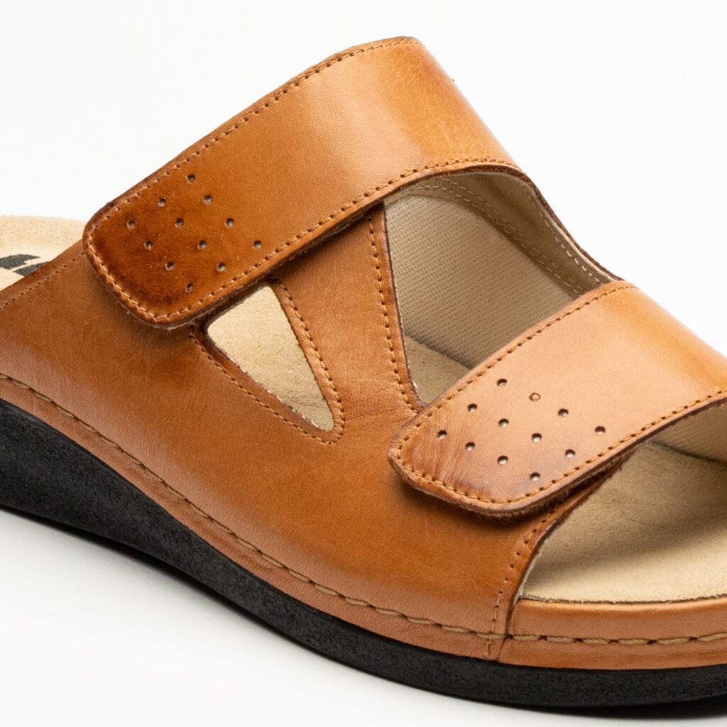 Nora II dame læder sandal med fleksibel pasform - brun