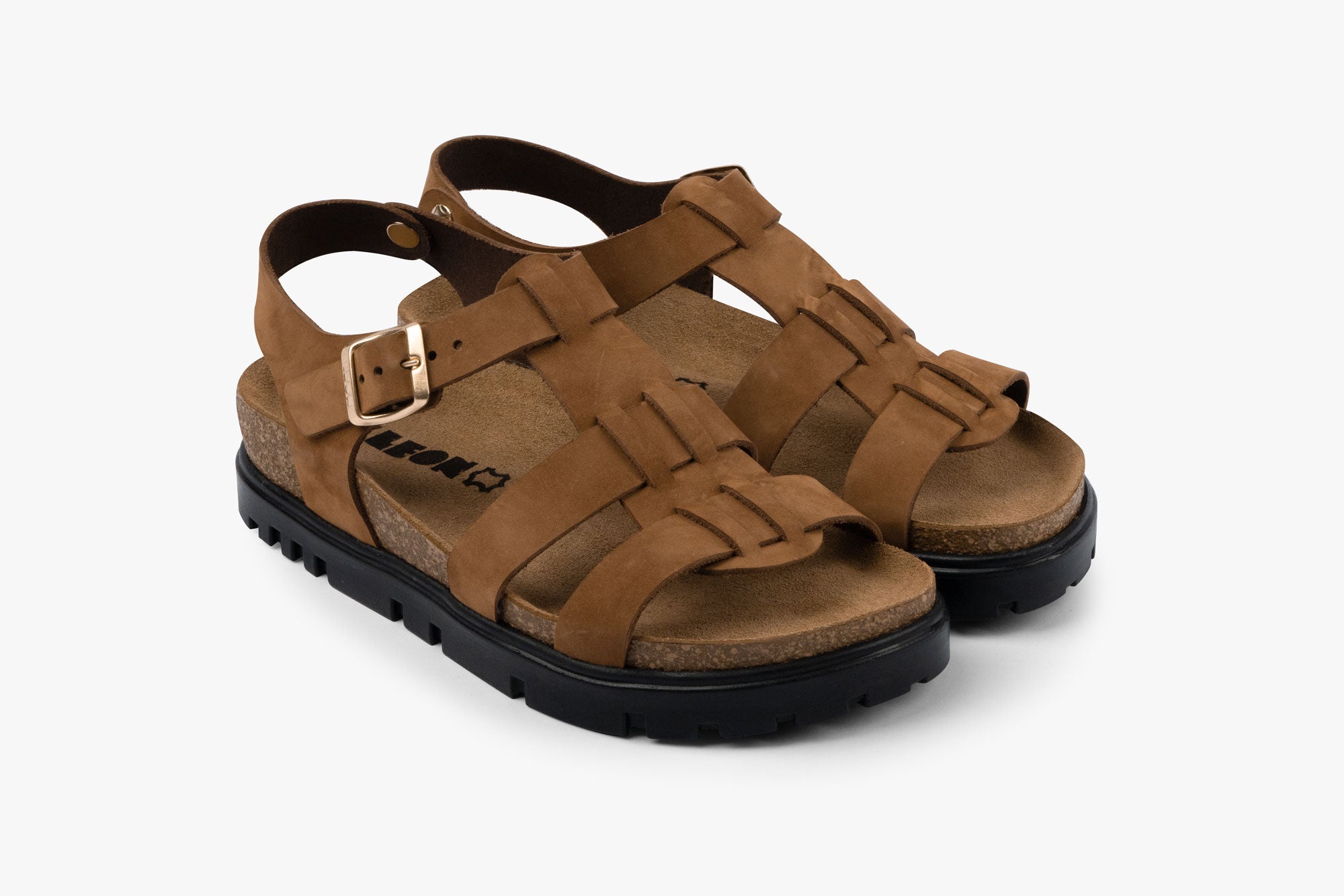 Roma dame læder sandal - brun