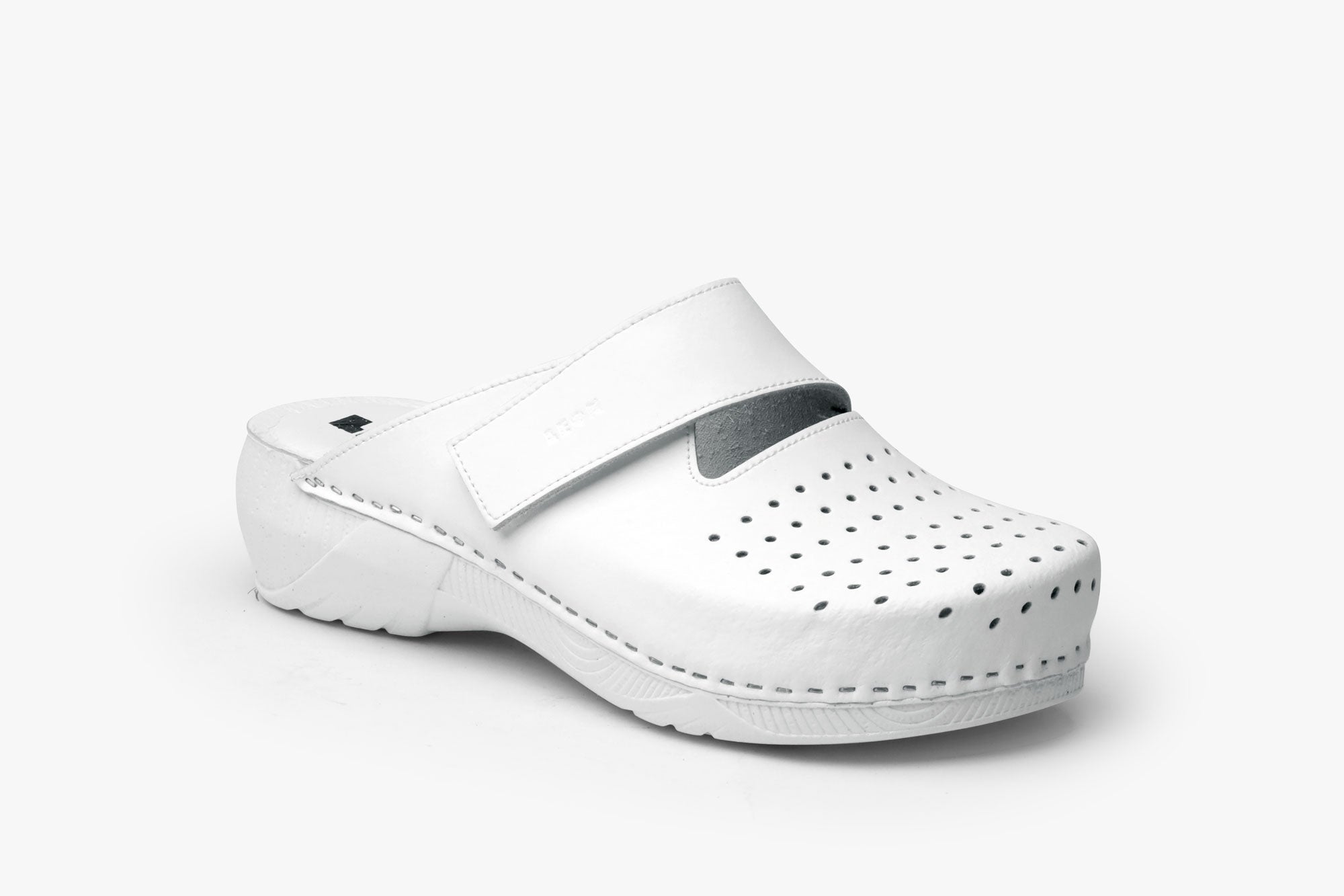 Rubicon dame læder clogs - hvid
