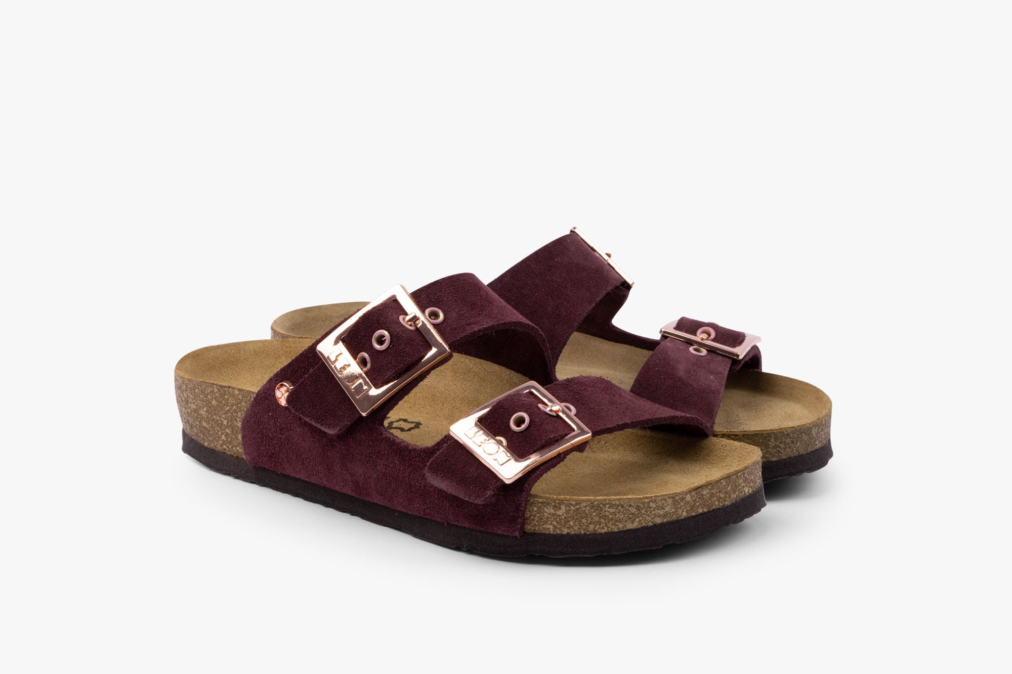 Orbita dame sandal i ruskind - bordeaux