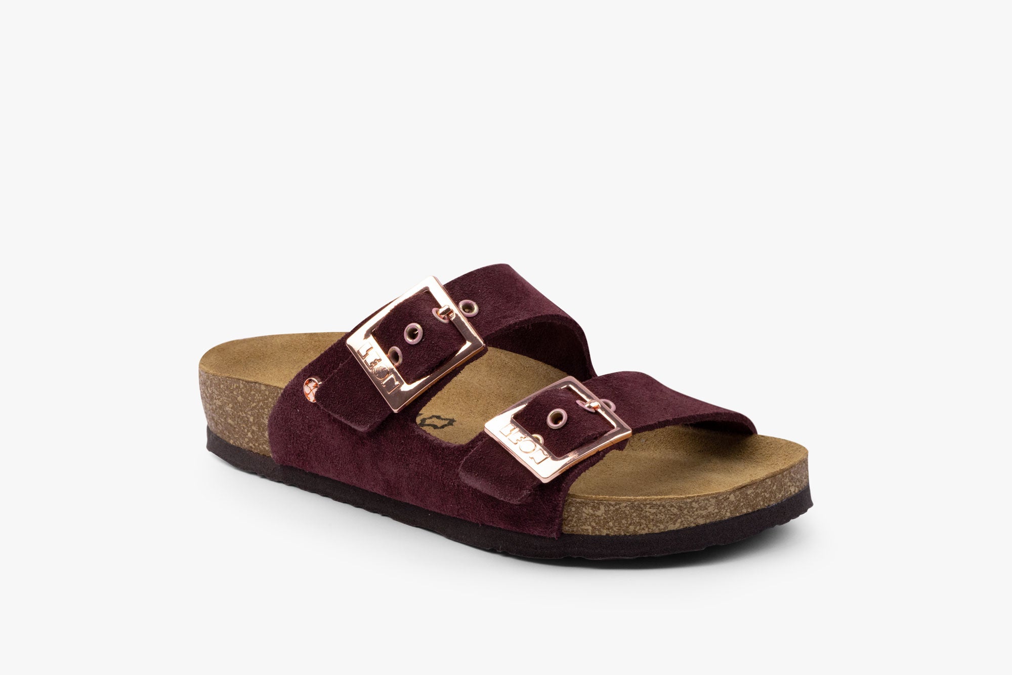 Orbita dame sandal i ruskind - bordeaux