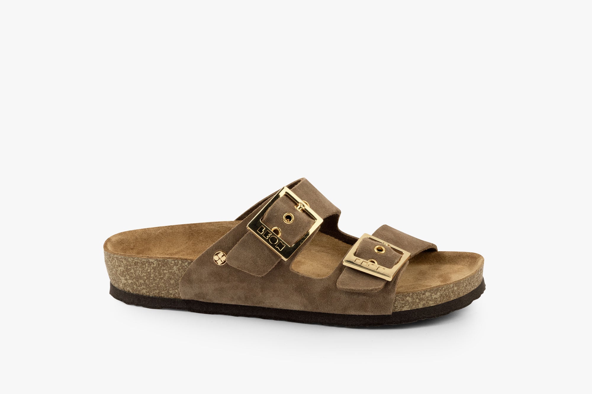 Orbita dame sandal i ruskind - brun